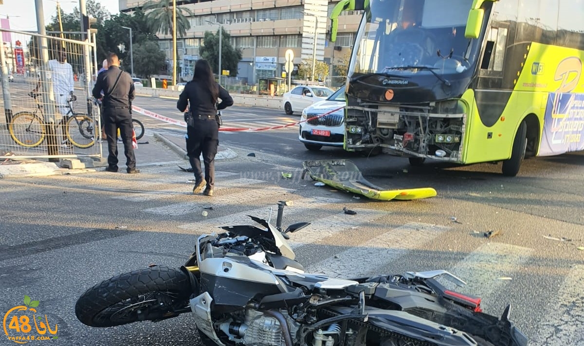  اصابة حرجة لراكب دراجة نارية بحادث طرق شرق مدينة يافا 